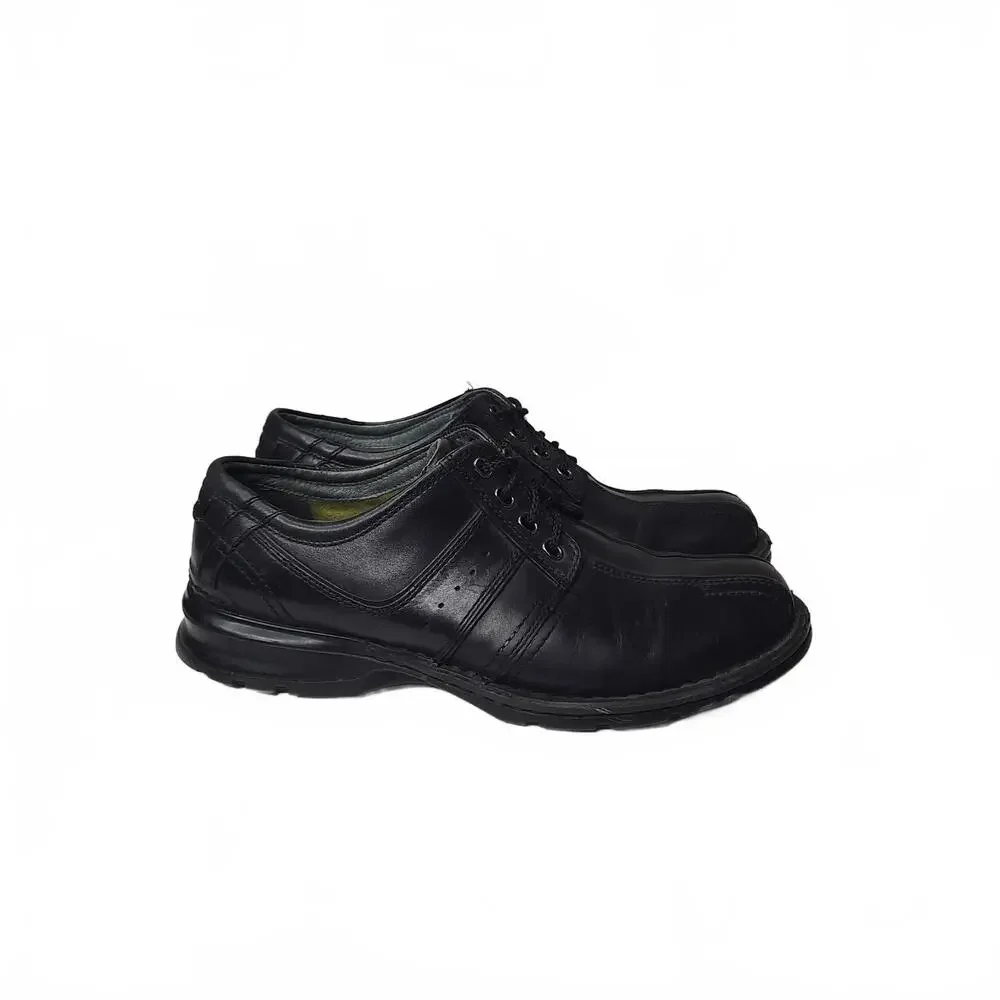 Clarks Men's Black Leather Touring Oxford Shoes Size 8.5